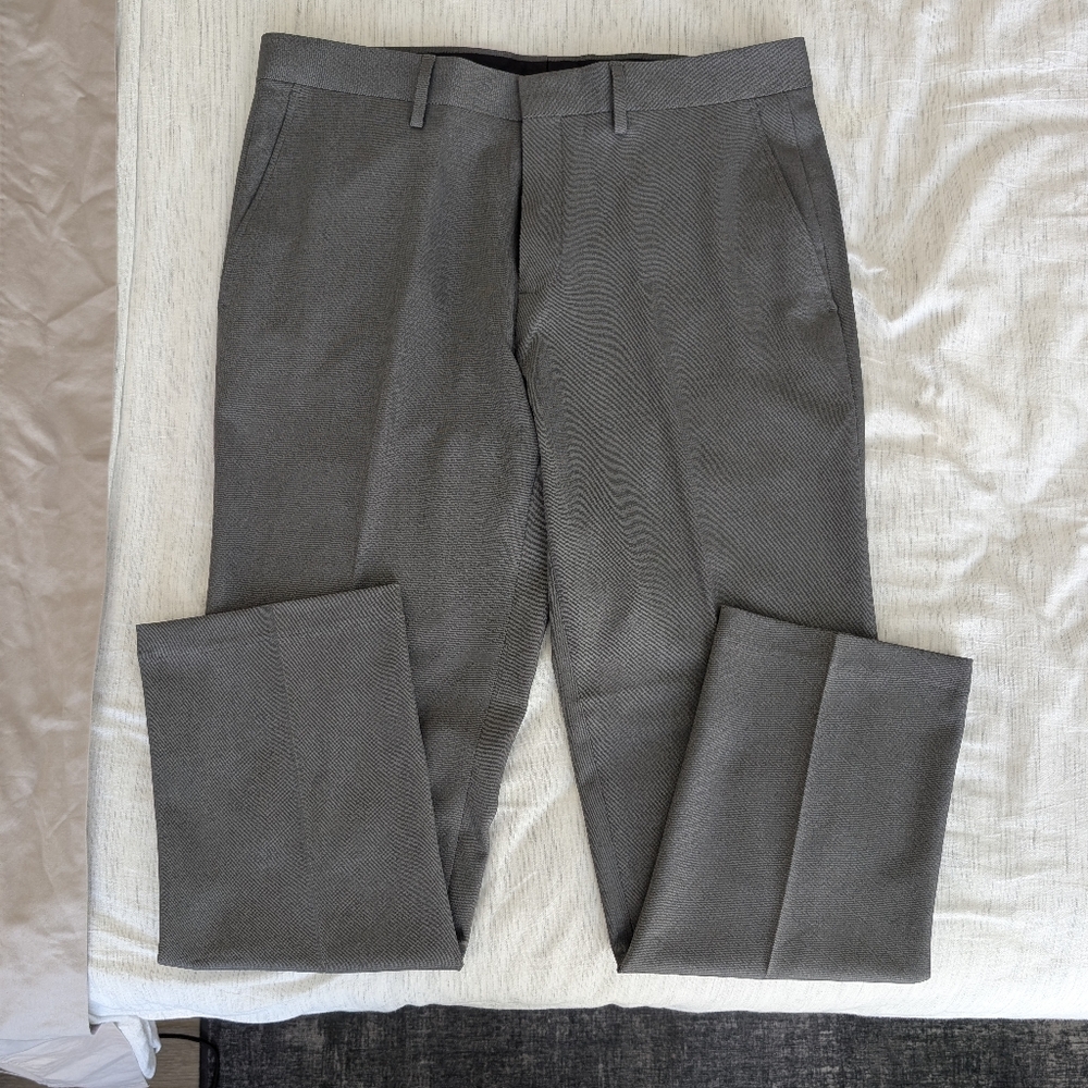 Kenneth Cole Reaction Gray Dress Pants Flat Front